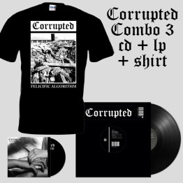 CORRUPTED COMBO 3 - 'Felicific Algorithm / Mushikeras' CD (CSR333CD) + T-Shirt (CSR333TS) + 'Felicific Algorithim' LP (2018 - CSR240LP)